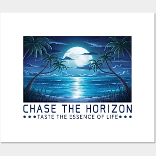 Chase The Horizon Saying Quote Statement Posters and Art